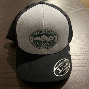Precision Valley Communications Black and Grey Flexfit Hat